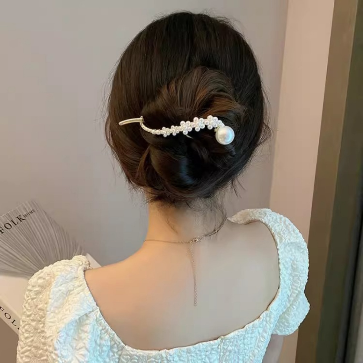 Elegant Glitter Pearl Hair Cli - Lifestyle Of Korean 评论和价格